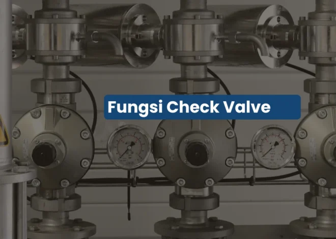 Cara Memasang Check Valve dan Jenisnya untuk Cegah Aliran Balik
