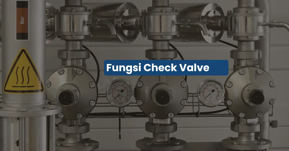 Cara Memasang Check Valve dan Jenisnya untuk Cegah Aliran Balik